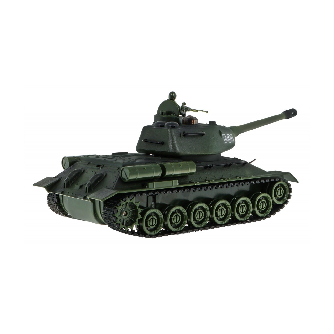 Diaľkovo ovládaný Tank T-34 pre deti 1:24 Interaktívne efekty + Ovládač + Mína + Štít