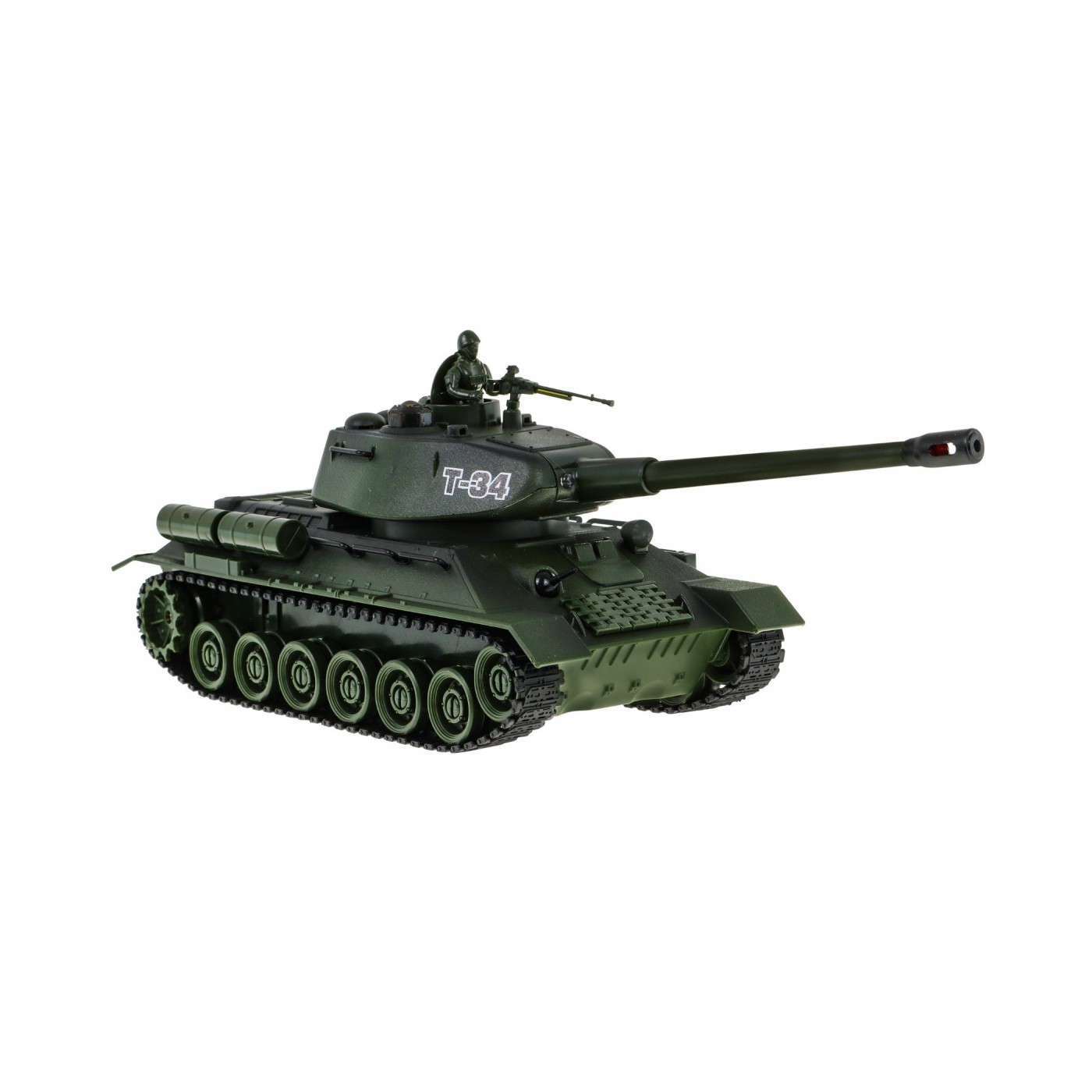 Diaľkovo ovládaný Tank T-34 pre deti 1:24 Interaktívne efekty + Ovládač + Mína + Štít