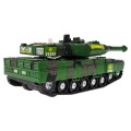 Interaktívny Tank pre deti 3+ zelený + Pohyblivé časti + trecí pohon + Zvuky Svetlá