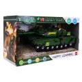 Interaktívny Tank pre deti 3+ zelený + Pohyblivé časti + trecí pohon + Zvuky Svetlá