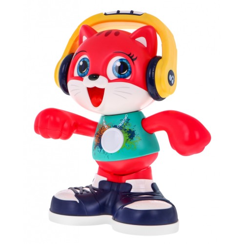 Interaktívne Tancujúce Mačiatko DJ pre deti 18m+ Zvuky Svetlá + 3 režimy hry + Učenie tanca + Zmena hlasu