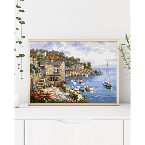 copy of Maľovanie podľa čísiel Toskánska Terasa 40x50 Plátno + Farby + Štetce