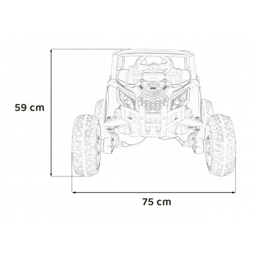 Vozidlo Buggy ATV Defend 4x4 Čierna