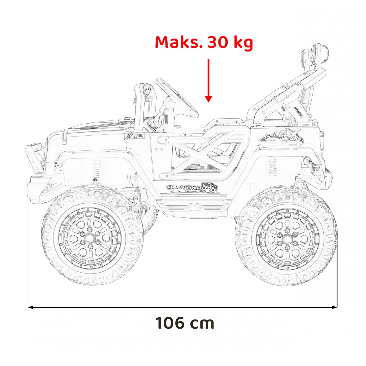 copy of Pojazd Buggy ATV Racing 4x4 Biały