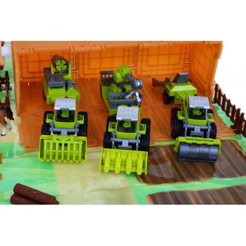 Sada malého farmára pre deti 3+ Farmárske hospodárstvo + Poľnohospodárske stroje + Figúrky 16 ks. Život na dedine