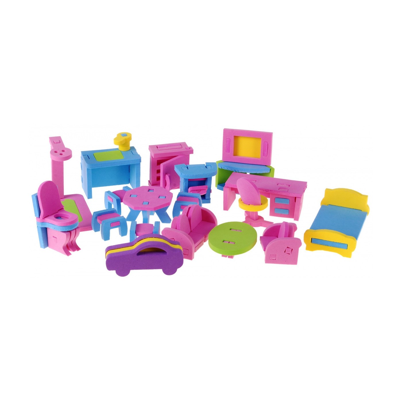 Domček Autíčko Puzzles Pena