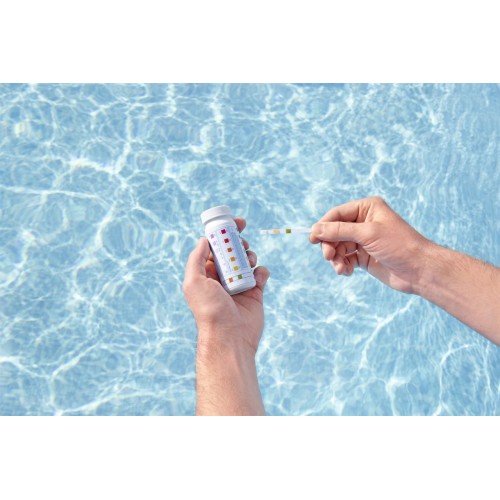 50 Testovacích prúžkov do bazénovej vody BESTWAY pH + Chlór + Alkalita