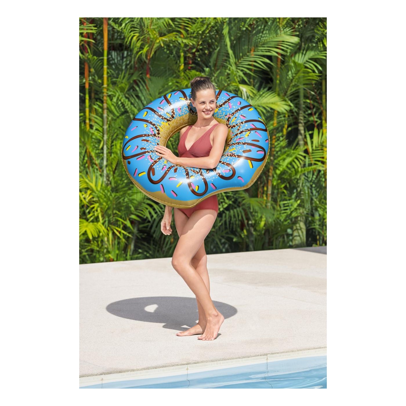 Plávací kruh BESTWAY Donut Ružový