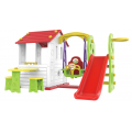 copy of Záhradný domček 3v1 pre deti Červený + Šmýkačka + Záhradka s plotom