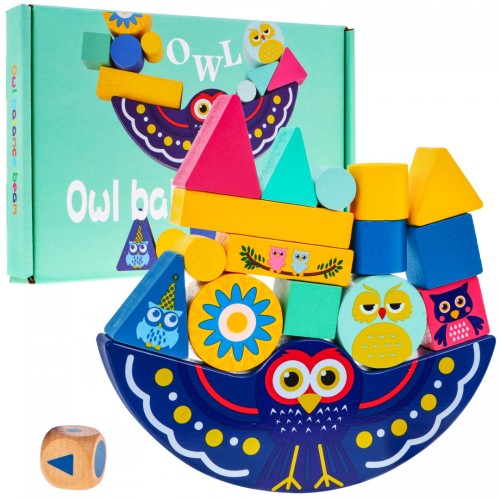 Drevená Balansujúca Sova