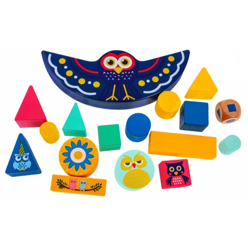 Drevená Balansujúca Sova