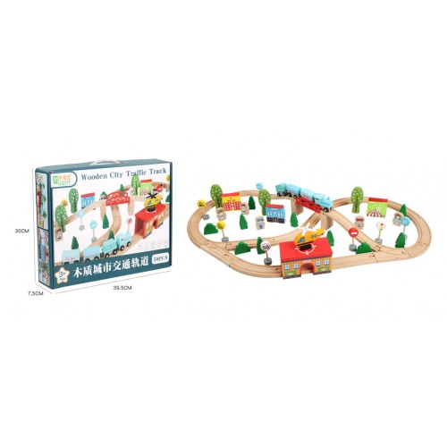 Drevená Vláčiková sada 58ks.