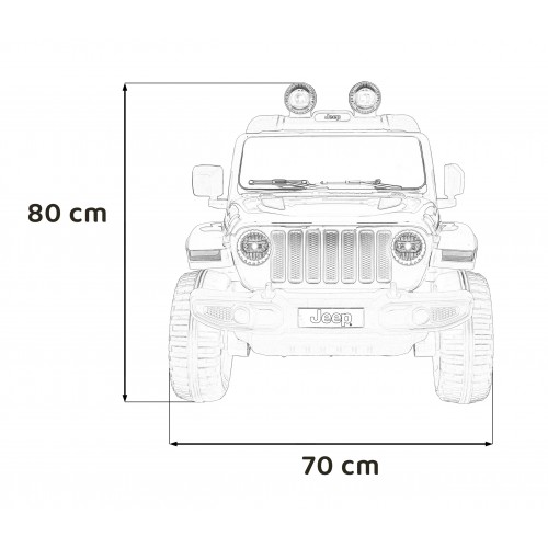 copy of Jeep Wrangler Rubicon na akumulator dla dzieci Zielony + Pilot + Radio MP3 LED + Koła EVA