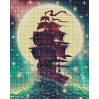 Sada diamantovej mozaiky 40x50cm cez vlny