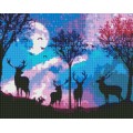 Sada diamantovej mozaiky 40x50cm Rozprávkový les