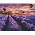 Sada diamantovej mozaiky 40x50 cm Kvitnúca levanduľa