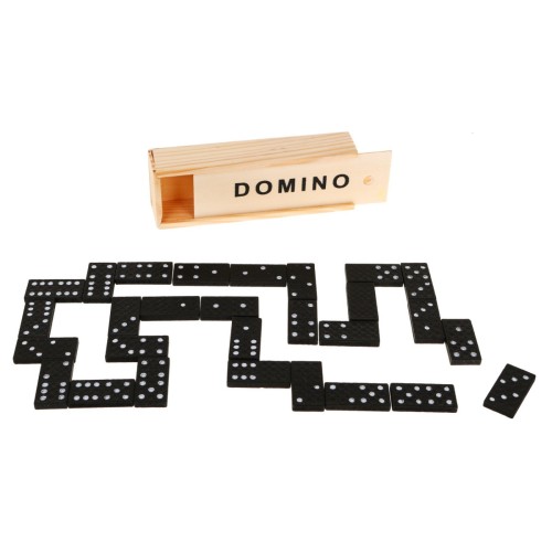 Drevené Domino pre dospelých a deti 3+ Stolová hra na pozornosť