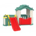 copy of Záhradný domček 3v1 pre deti Červený + Šmýkačka + Záhradka s plotom