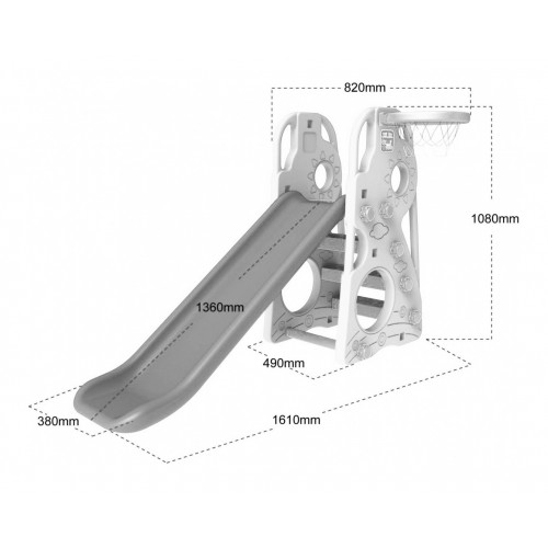 copy of Záhradná šmykľavka 3v1 Hojdačka Basketbal pre deti Zelená
