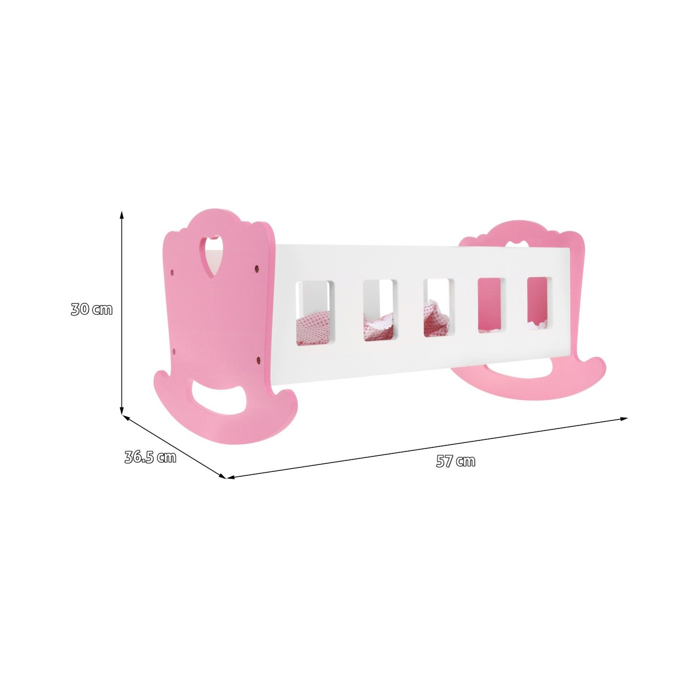 Drevená Postieľka-Hojdačka 2v1