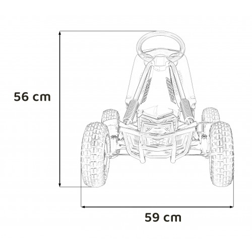 copy of Motokára Air na pedále pre deti 3+ Zelená + Nafukovacie pneumatiky + Regulovateľné sedadlo