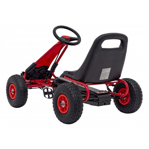 copy of Motokára Air na pedále pre deti 3+ Zelená + Nafukovacie pneumatiky + Regulovateľné sedadlo