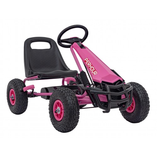 copy of Motokára Air na pedále pre deti 3+ Zelená + Nafukovacie pneumatiky + Regulovateľné sedadlo