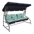 copy of Veľká Záhradná hojdačka 4-os. Zelené Motýle + Textil + Strecha + Nastaviteľné sedadlo + 4 Vankúše