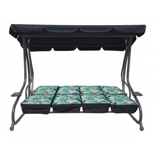 copy of Veľká Záhradná hojdačka 4-os. Zelené Motýle + Textil + Strecha + Nastaviteľné sedadlo + 4 Vankúše