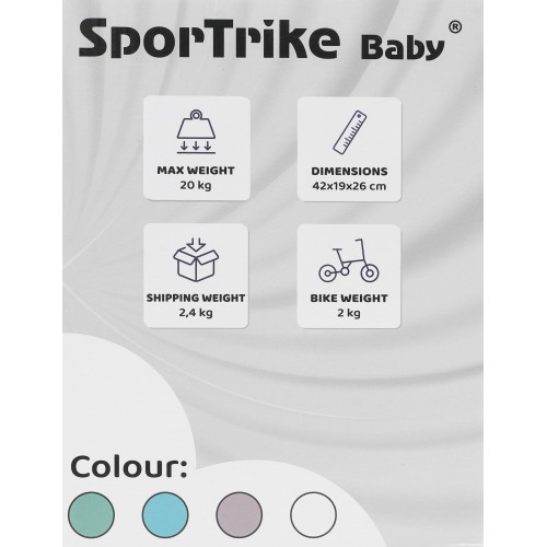 Prvé bicyklové odrážadlo PettyTrike pre deti Modré 4-kolesové SporTrike