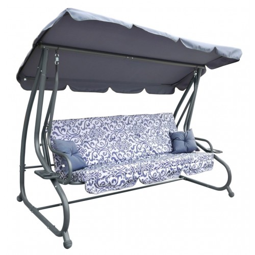 Hoďka Záhradná Sedadlo Textilínia 2x1 VZOR Sivá