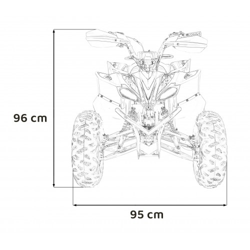 copy of Quad Highper na batériu Žltý 35km/h + Bezkefkový motor 1000W + Nafukovacie kolesá + Regulácia sedadla