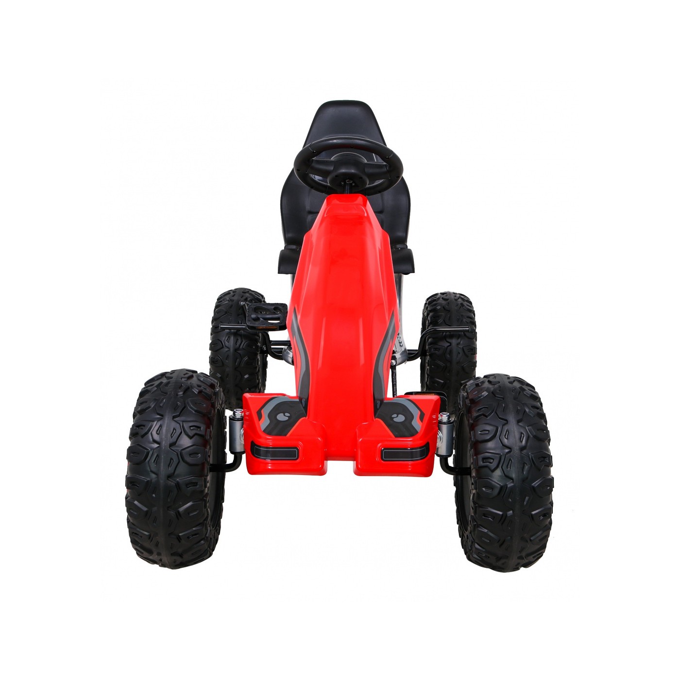Veľká Motokára na pedále Strong pre deti Červená + Zaťaženie 100 kg + Kolesá EVA + Ručná brzda + Športové sedadlo