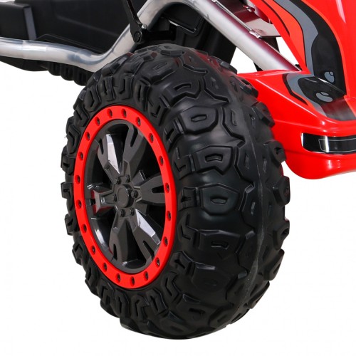 Veľká Motokára na pedále Strong pre deti Červená + Zaťaženie 100 kg + Kolesá EVA + Ručná brzda + Športové sedadlo