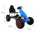 Veľký Gokart Strong na pedále pre deti Modrý + Zaťaženie 100 kg + Kolesá EVA + Ručná brzda + Športové sedadlo