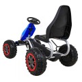 Veľký Gokart Strong na pedále pre deti Modrý + Zaťaženie 100 kg + Kolesá EVA + Ručná brzda + Športové sedadlo