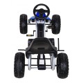 Veľký Gokart Strong na pedále pre deti Modrý + Zaťaženie 100 kg + Kolesá EVA + Ručná brzda + Športové sedadlo