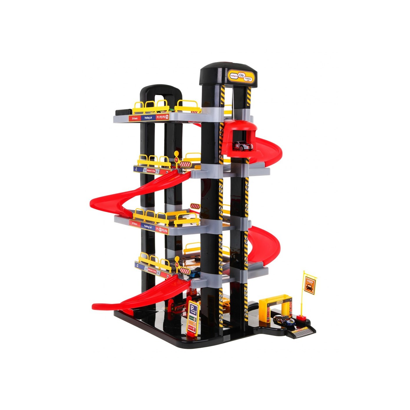 5-poschodové Parkovisko pre deti 3+ Pohyblivý výťah + 5 autíčok + Svetlá