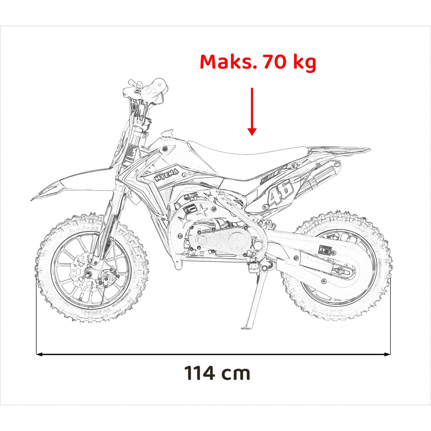 copy of Quad Highper na batériu Žltý 35km/h + Bezkefkový motor 1000W + Nafukovacie kolesá + Regulácia sedadla