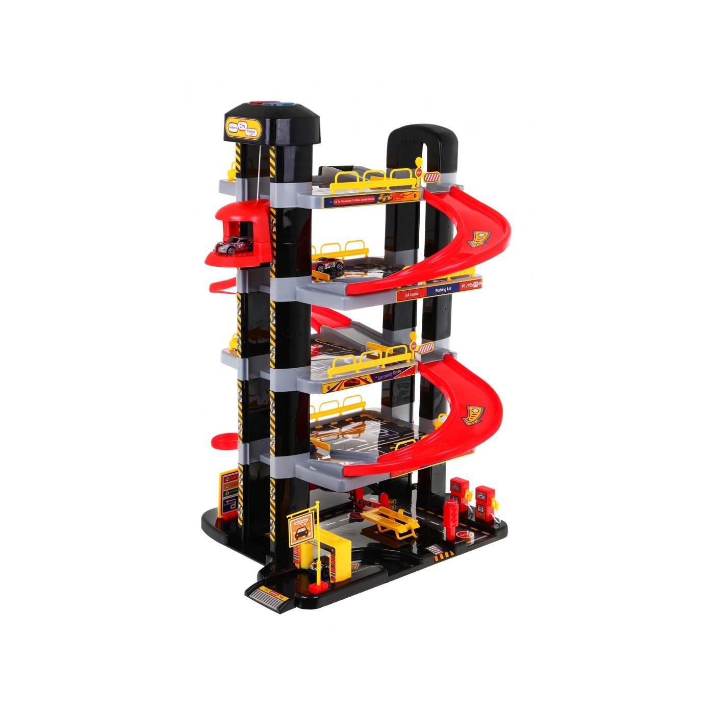 5-poschodové Parkovisko pre deti 3+ Pohyblivý výťah + 5 autíčok + Svetlá