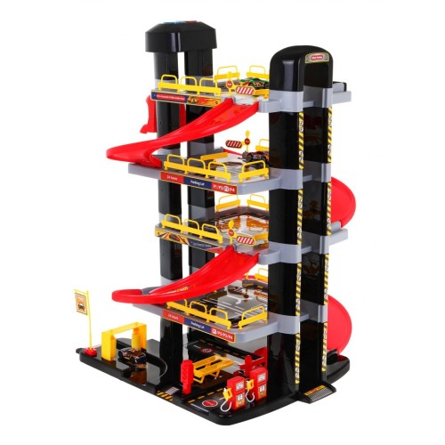 5-poschodové Parkovisko pre deti 3+ Pohyblivý výťah + 5 autíčok + Svetlá