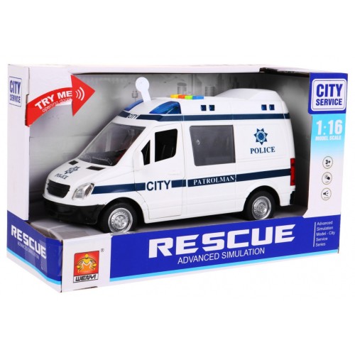 Veľké Policajné auto 1:16 Svetlá Zvuky