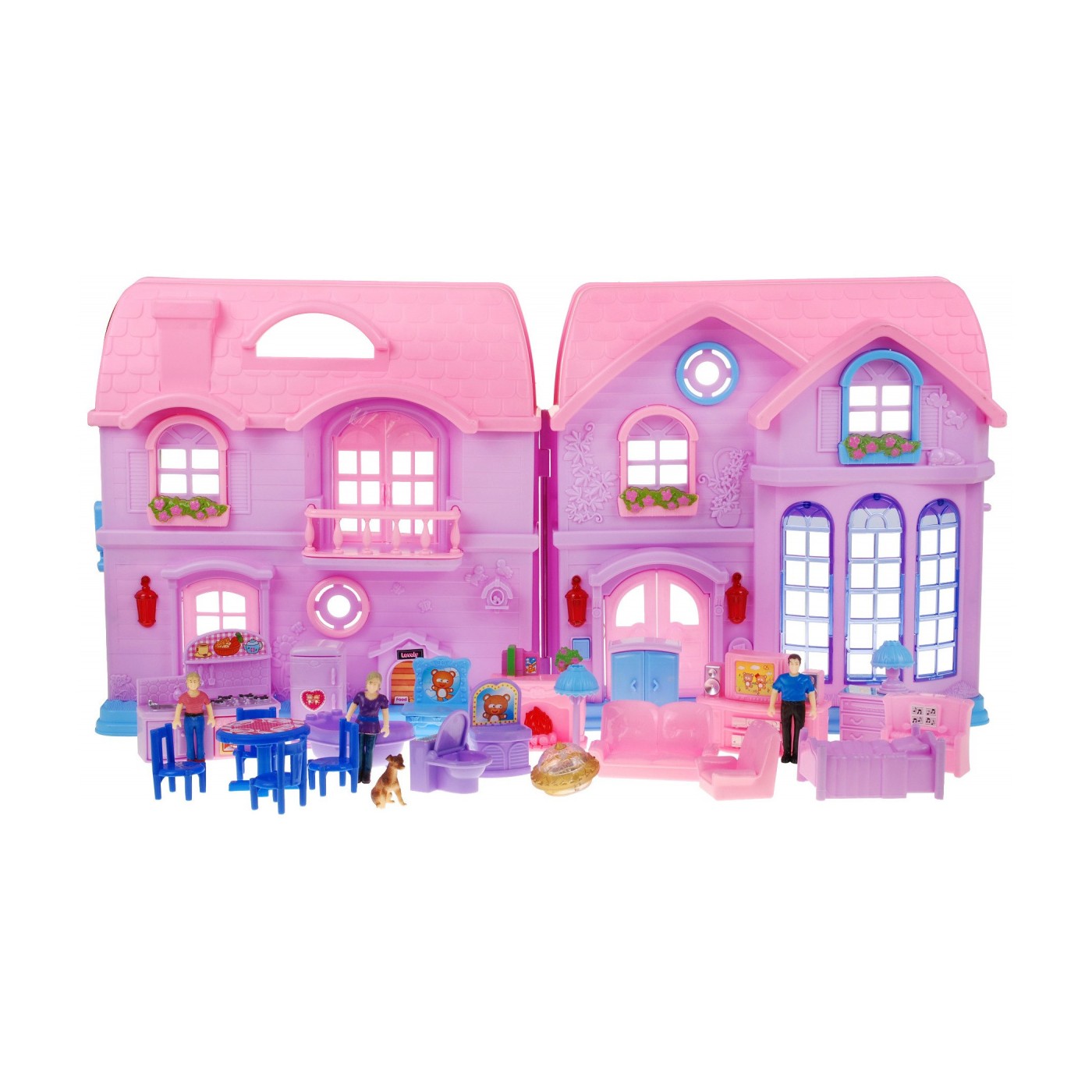 Veľký Rozkladateľný Dom Ružový