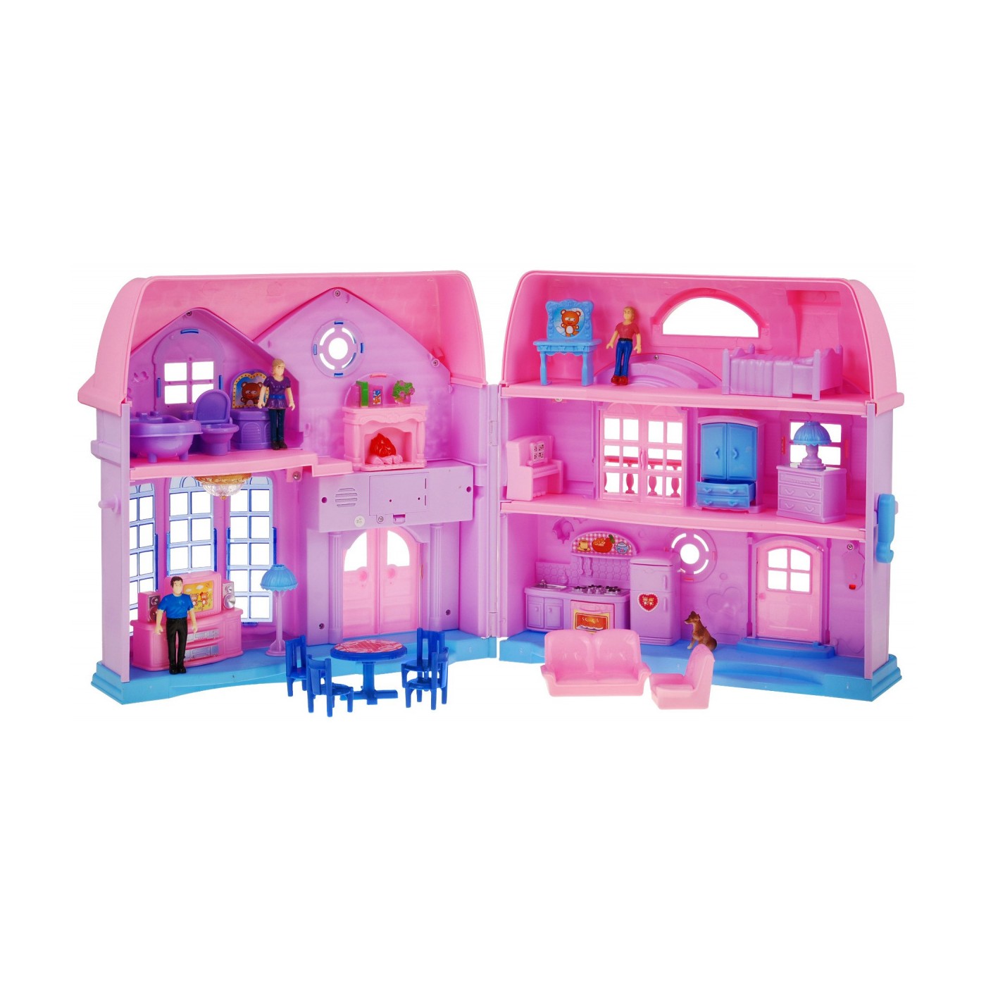 Veľký Rozkladateľný Dom Ružový