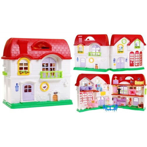 Veľký Rozkladateľný Dom s Červenou Strechou