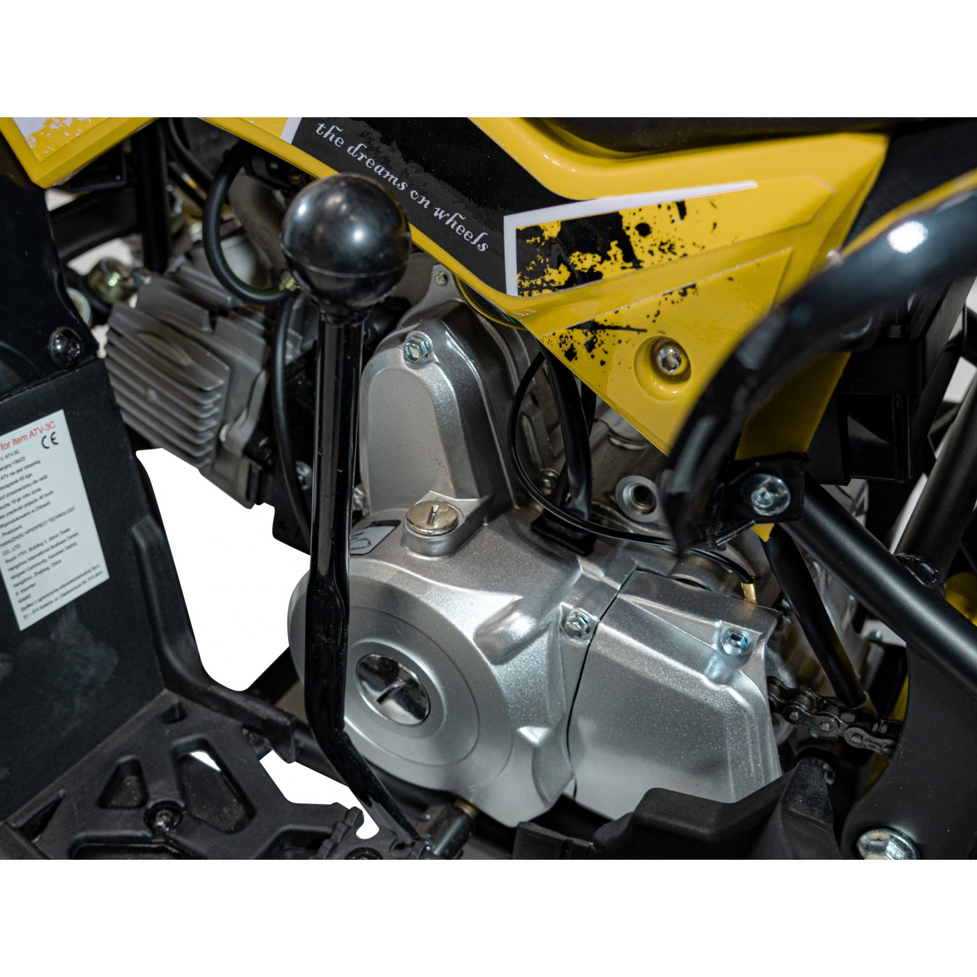 copy of Quad Highper na batériu Žltý 35km/h + Bezkefkový motor 1000W + Nafukovacie kolesá + Regulácia sedadla