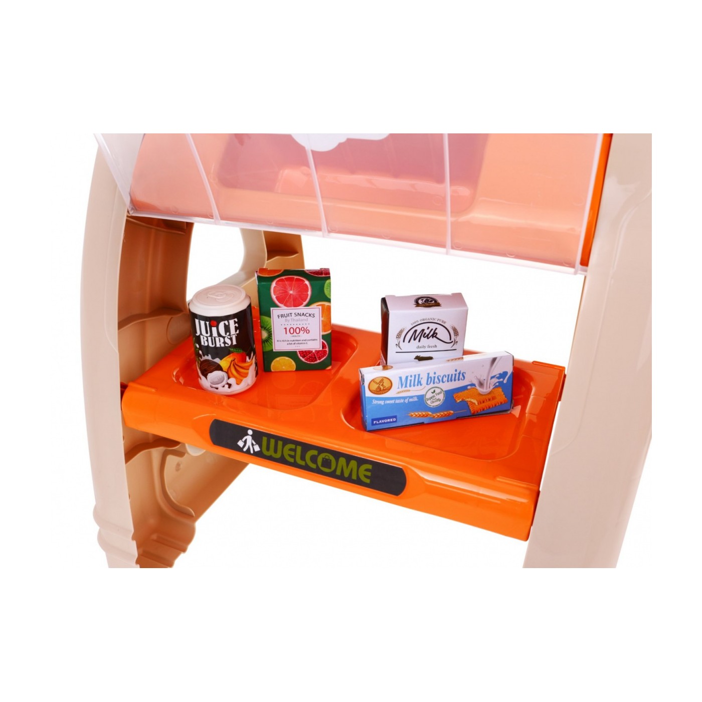 Veľký Supermarket pre deti 3+ Interaktívna sada 65 ks. + Pokladňa + Skener + Vozík + Príslušenstvo