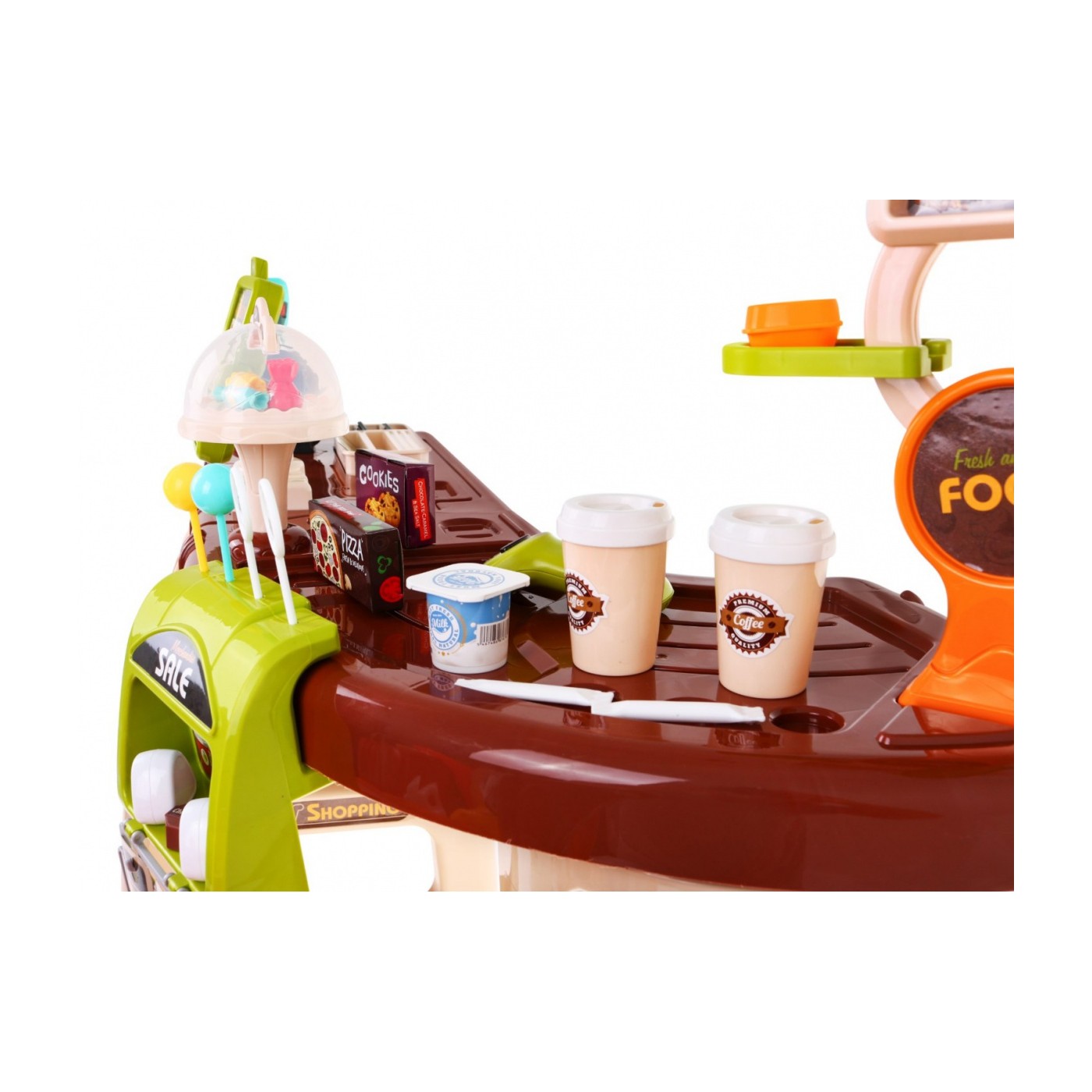 Veľký Supermarket pre deti 3+ Interaktívna sada 65 ks. + Pokladňa + Skener + Vozík + Príslušenstvo