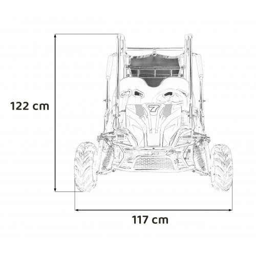 copy of Quad Highper na batériu Žltý 35km/h + Bezkefkový motor 1000W + Nafukovacie kolesá + Regulácia sedadla