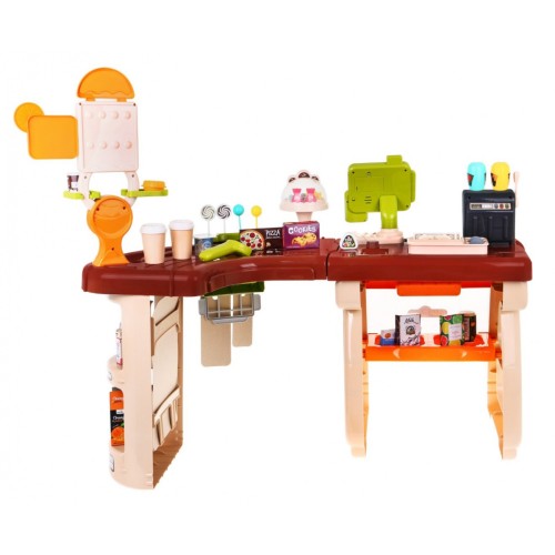 Veľký Supermarket pre deti 3+ Interaktívna sada 65 ks. + Pokladňa + Skener + Vozík + Príslušenstvo